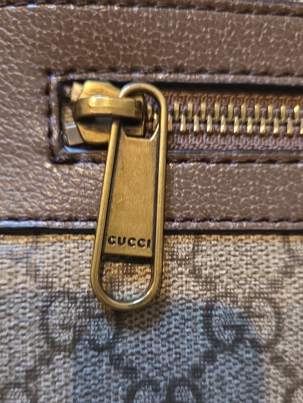 Authentic Gucci GG Supreme Monogram Web Small Ophidia Messenger Bag Brown - Picture 4 of 12